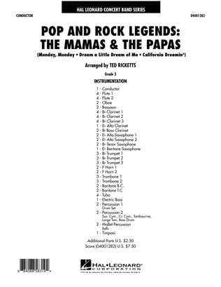 Book cover for Pop And Rock Legends: The Mamas & The Papas - Full Score