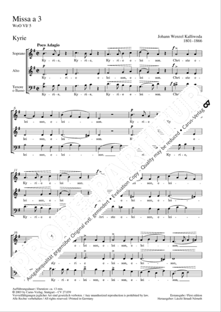 Missa a 3 3-Part scores gallery preview page 4
