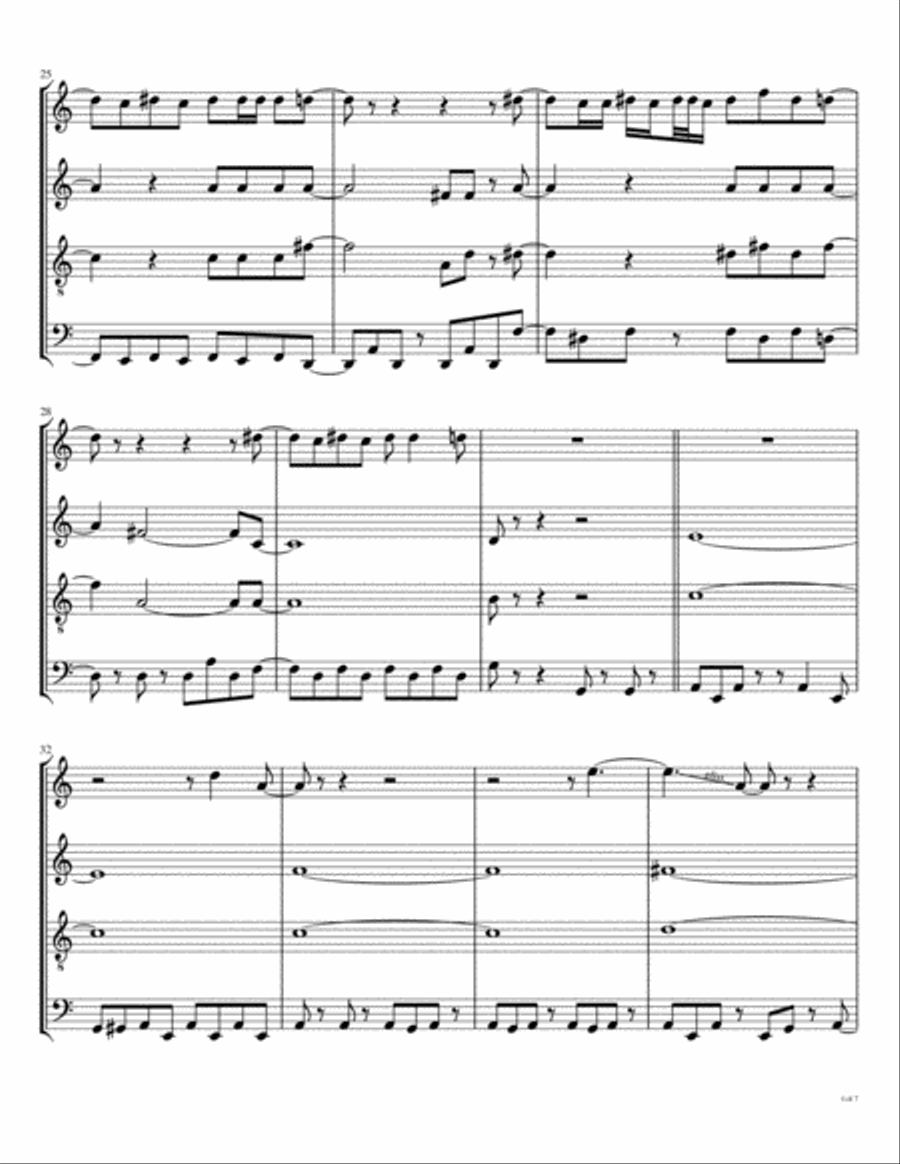 Glass Onion Woodwind Quartet scores gallery preview page 5