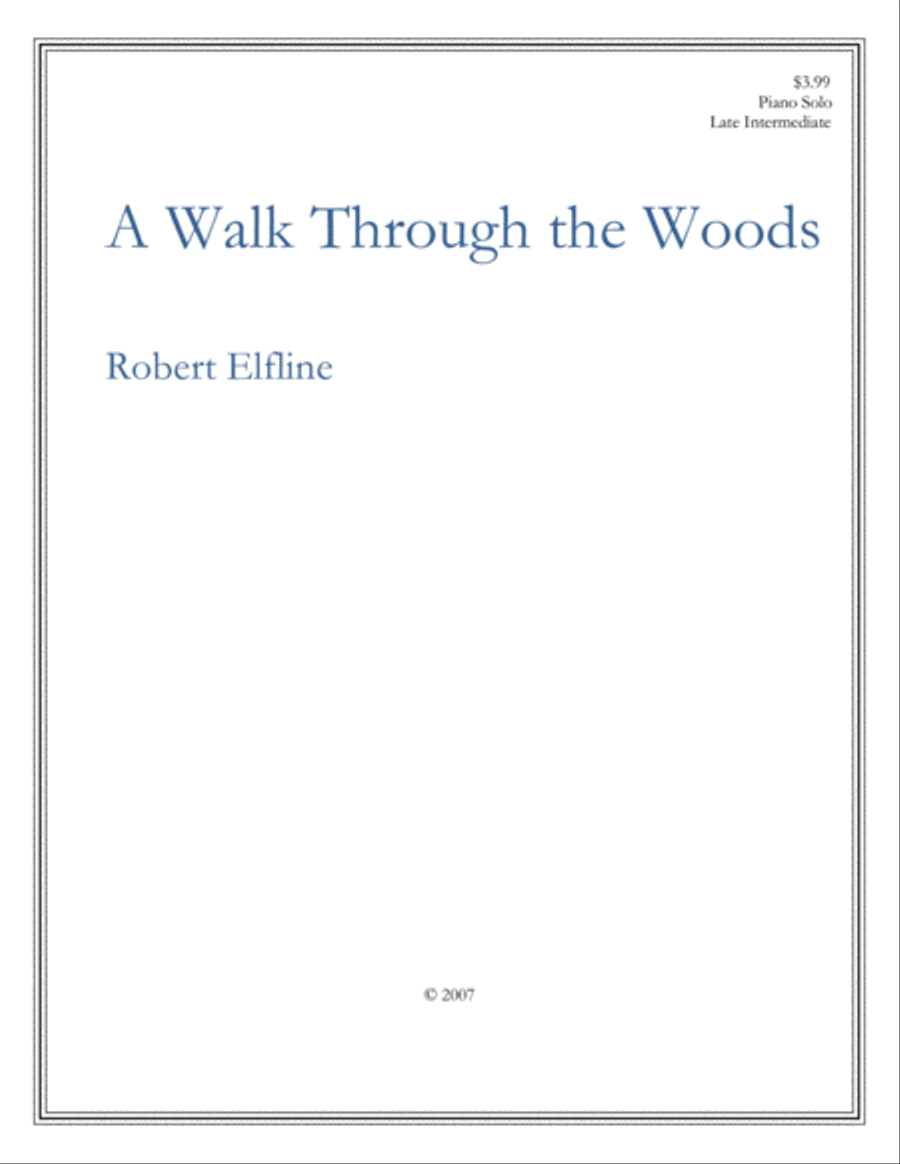 A Walk Through the Woods A Walk Through the Woods Piano Solo scores gallery preview page 1