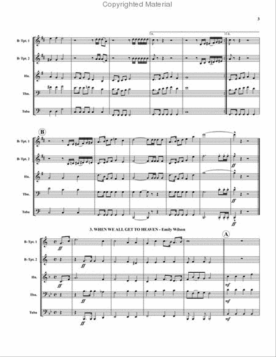 Hymn Suite Brass Quintet scores gallery preview page 3