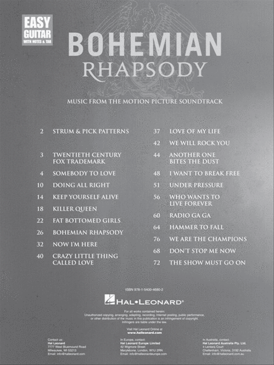 Bohemian Rhapsody Guitar Tablature scores gallery preview page 3
