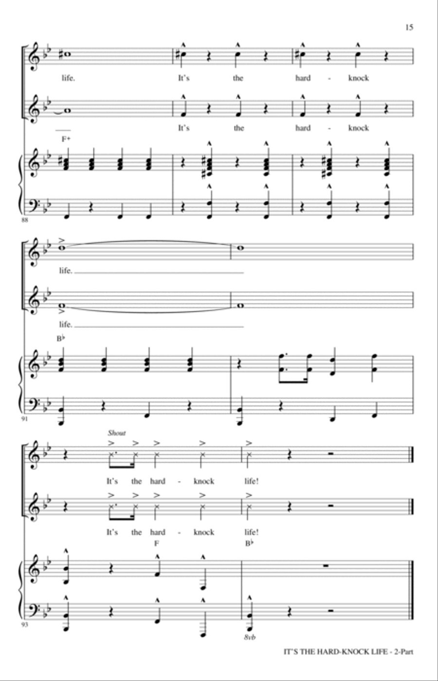 It's The Hard-Knock Life (from Annie) (arr. Mac Huff) 2-Part scores gallery preview page 13