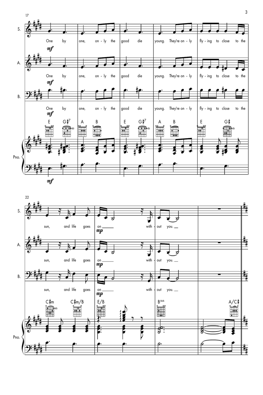 No One But You Choir scores gallery preview page 4