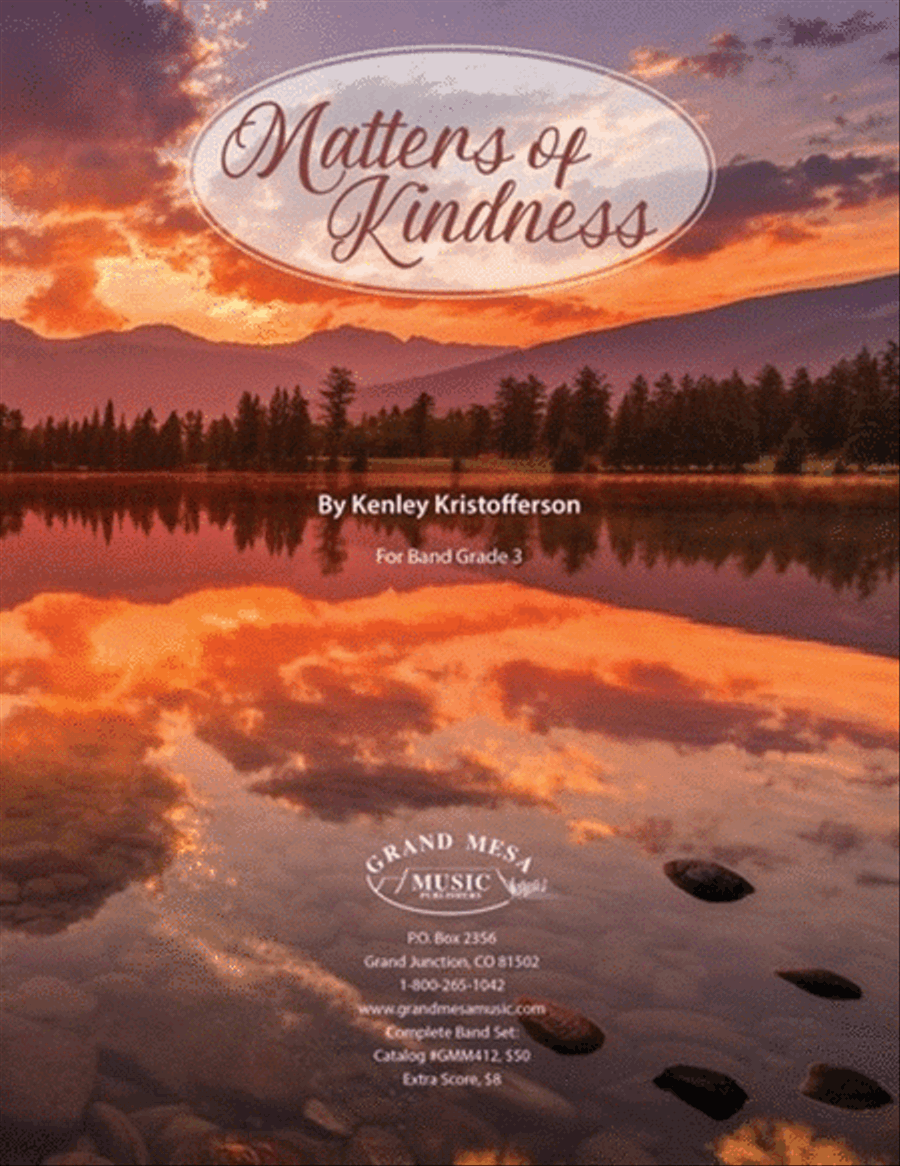 Matters Of Kindness Cb3 Sc/Pts Concert Band scores gallery preview page 1