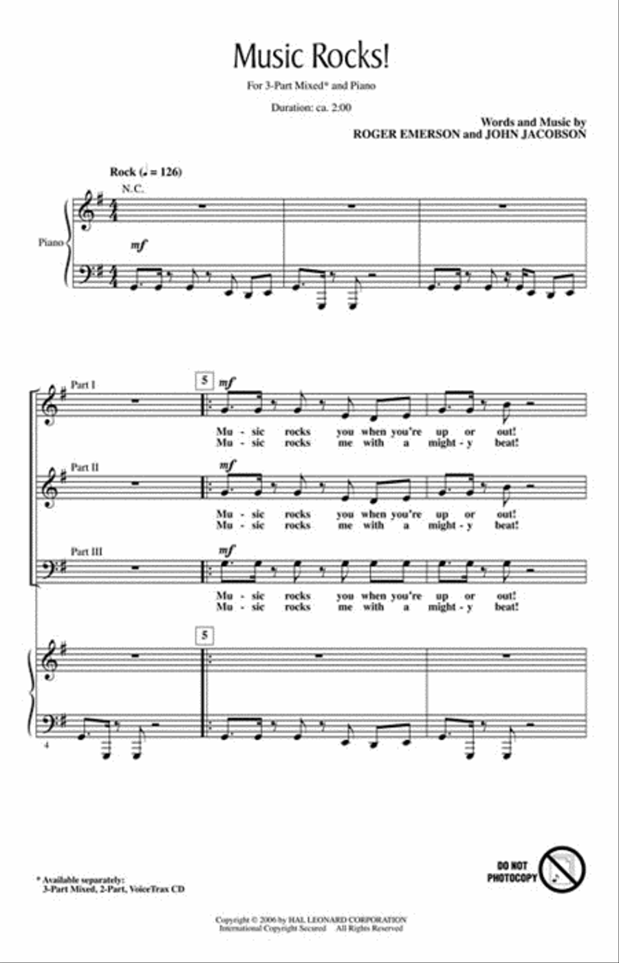 Music Rocks! Choir scores gallery preview page 2