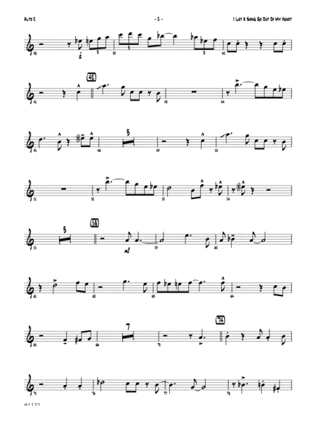I Let a Song Go Out of My Head: 2nd E-flat Alto Saxophone