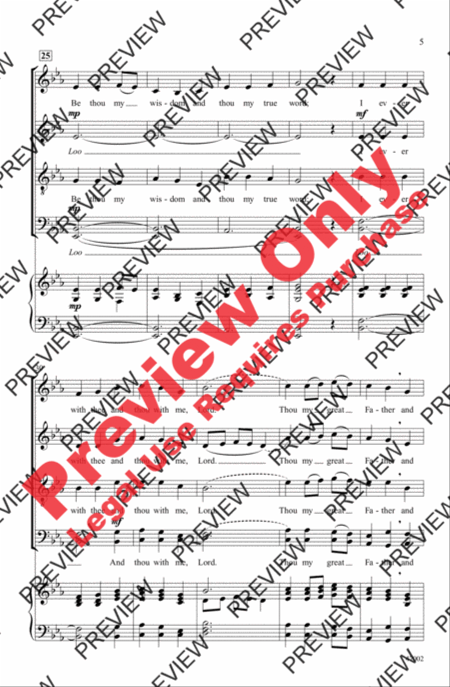 Be Thou My Vision Be Thou My Vision 4-Part scores gallery preview page 5
