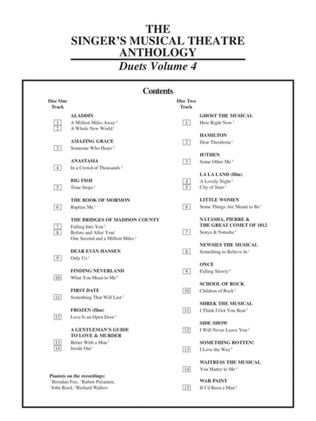 The Singer's Musical Theatre Anthology: Duets, Volume 4