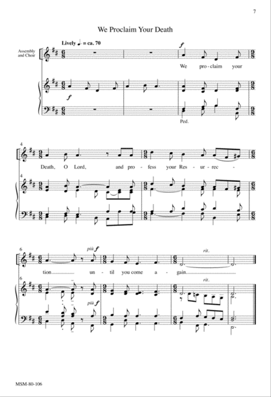 Eucharistic Acclamations on Resonet in Laudibus 4-Part scores gallery preview page 6