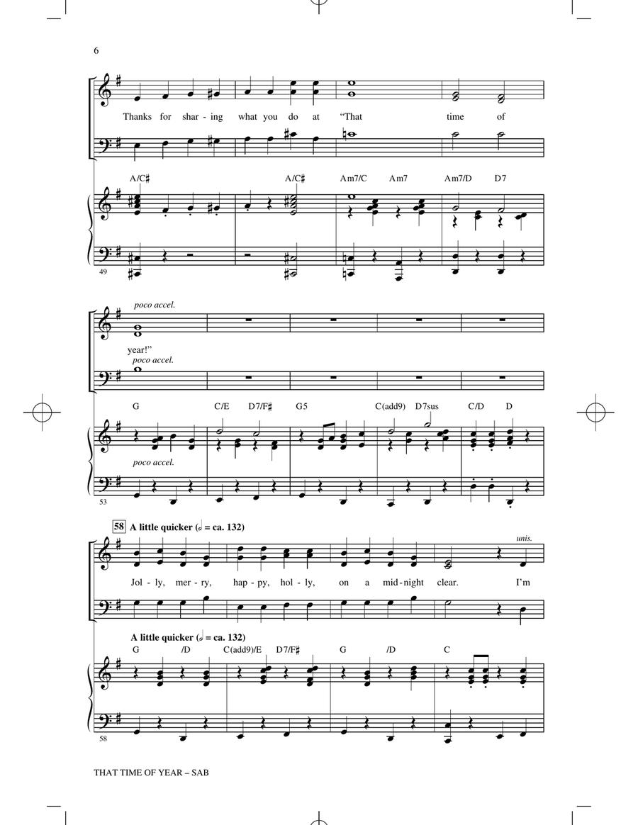 That Time Of Year (arr. Mark Brymer) 3-Part scores gallery preview page 5