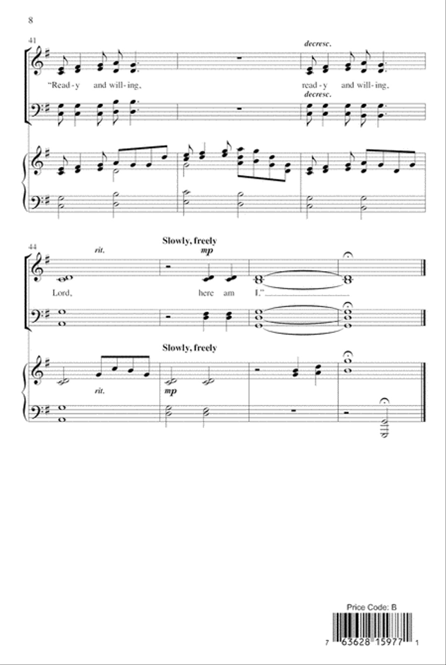 Lord, Here Am I Lord, Here Am I 4-Part scores gallery preview page 8