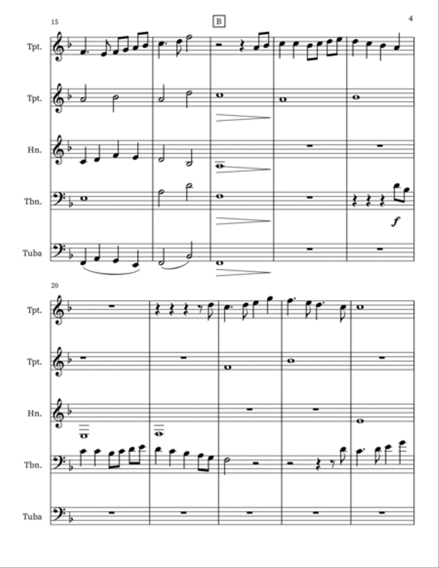 Journey Through Harmon' Brass Quintet scores gallery preview page 4