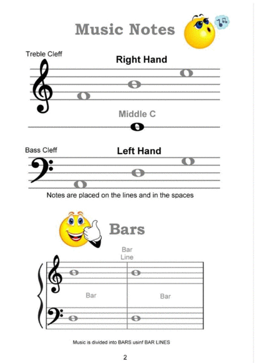 Easy Piano Course Book One - For Kids image number null