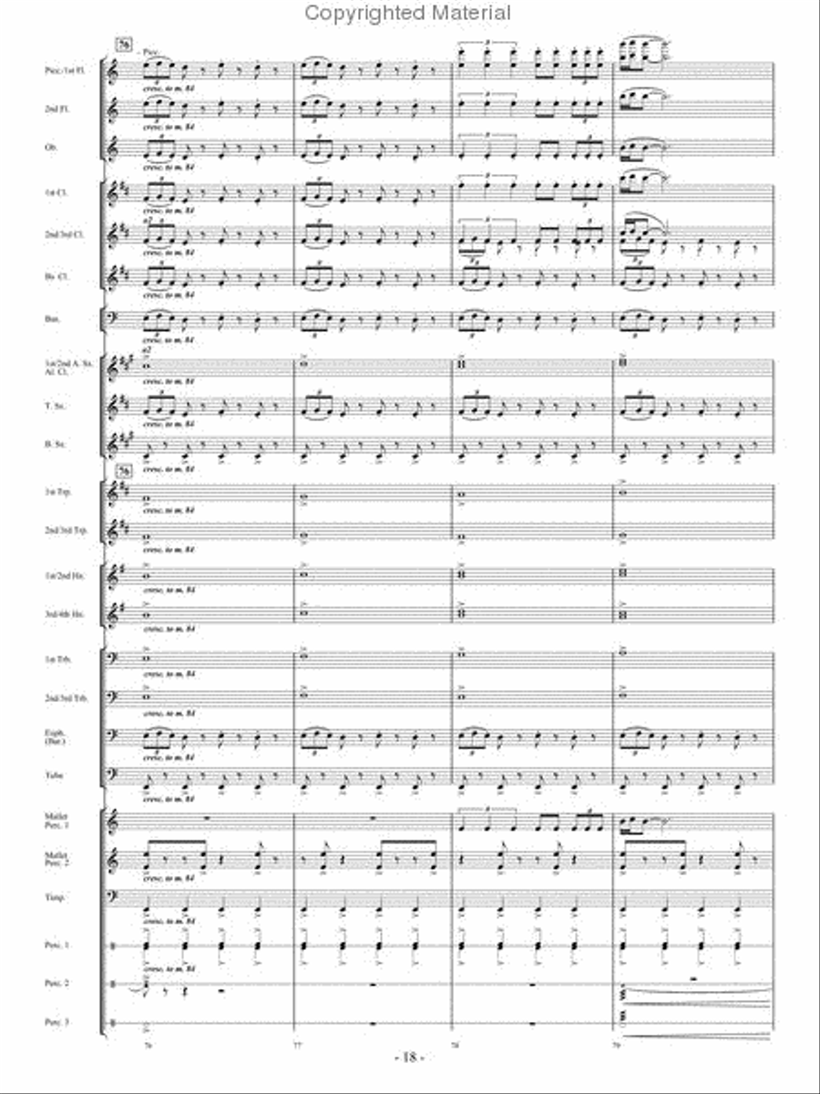 In Pursuit of Troy Concert Band - Sheet Music page 16