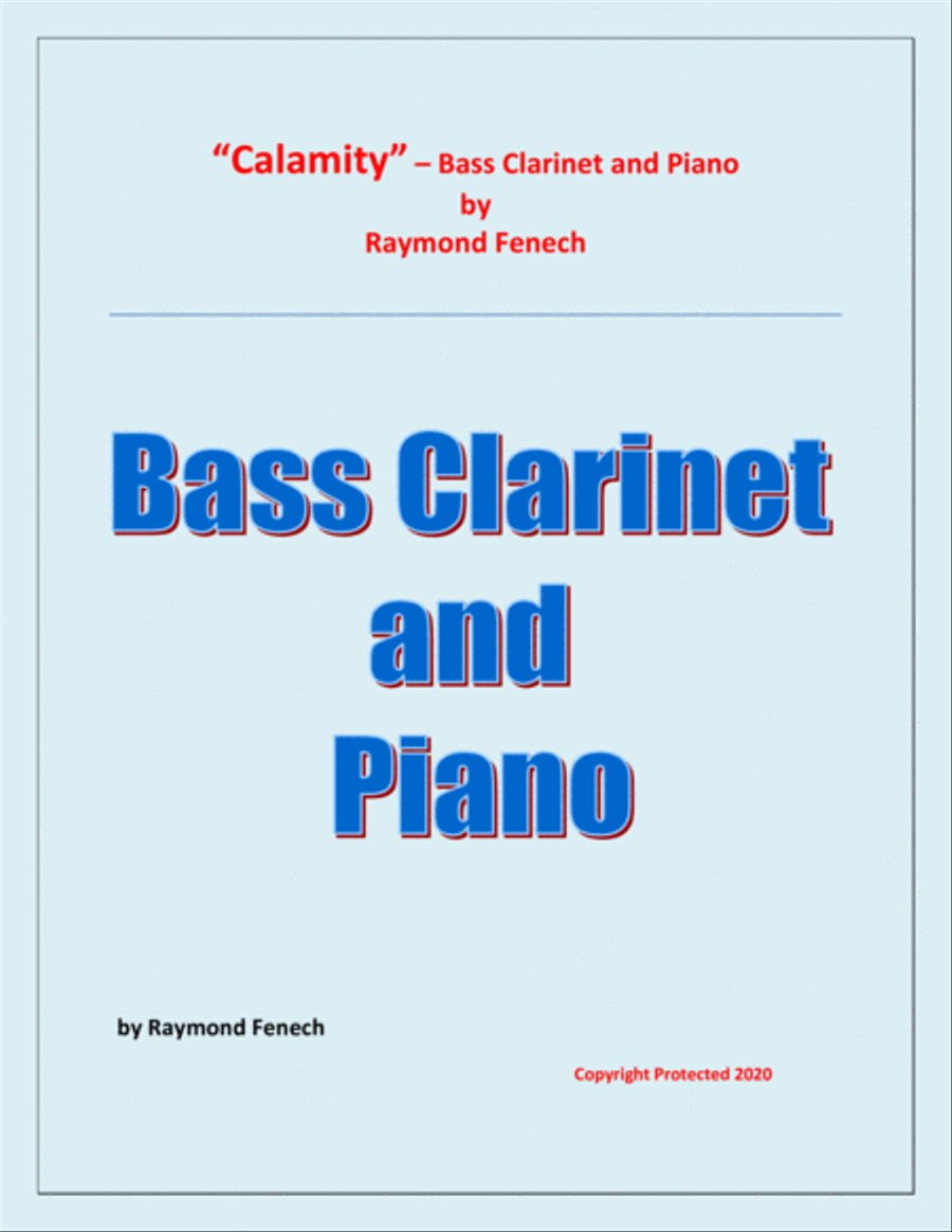 Calamity - For Bass Clarinet and Piano Bass Clarinet scores gallery preview page 1