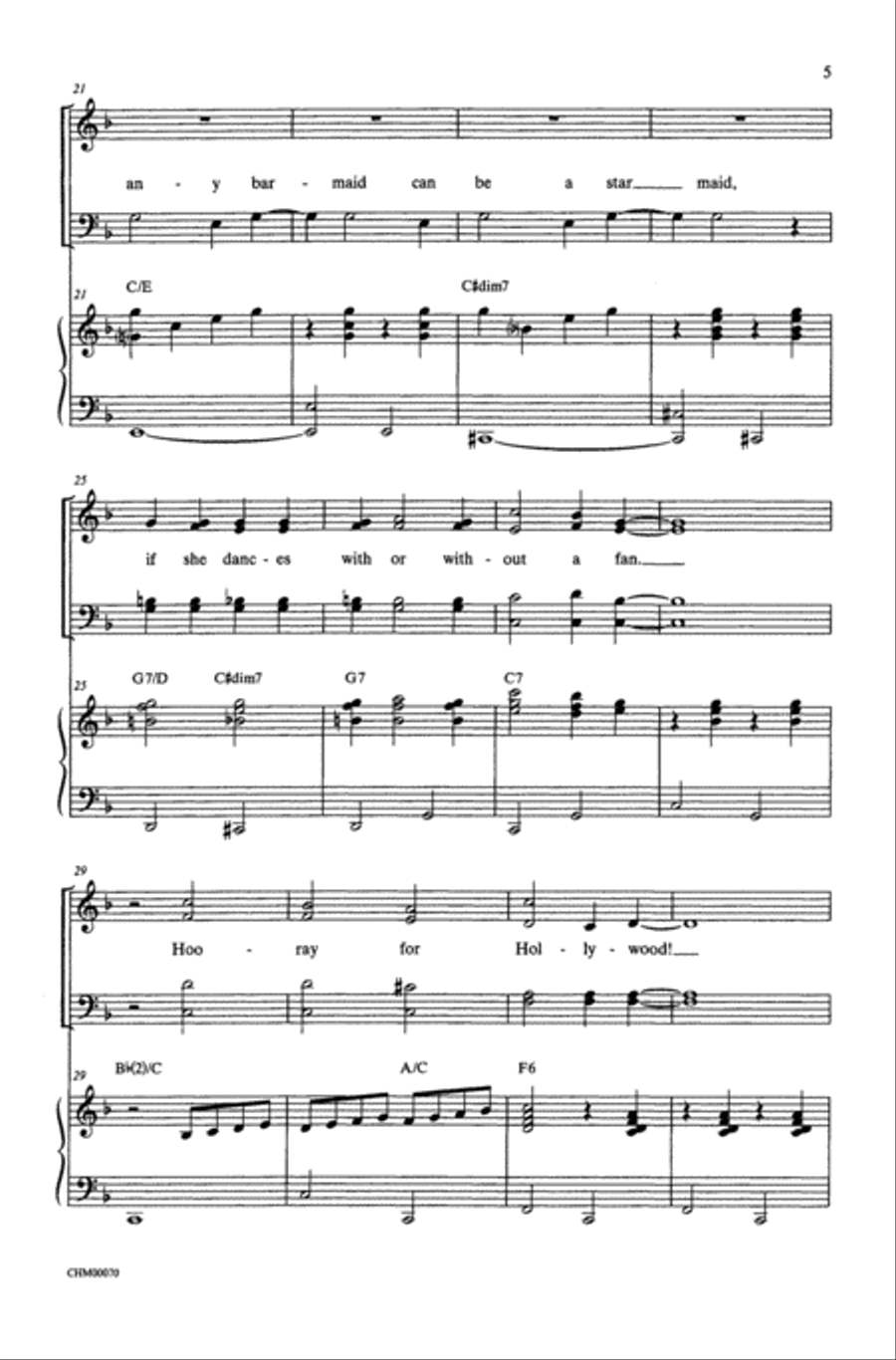 Hooray For Hollywood - SATB 4-Part scores gallery preview page 4