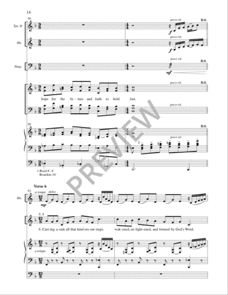 We Come Keeping Festival - Full Score and Parts 4-Part scores gallery preview page 14