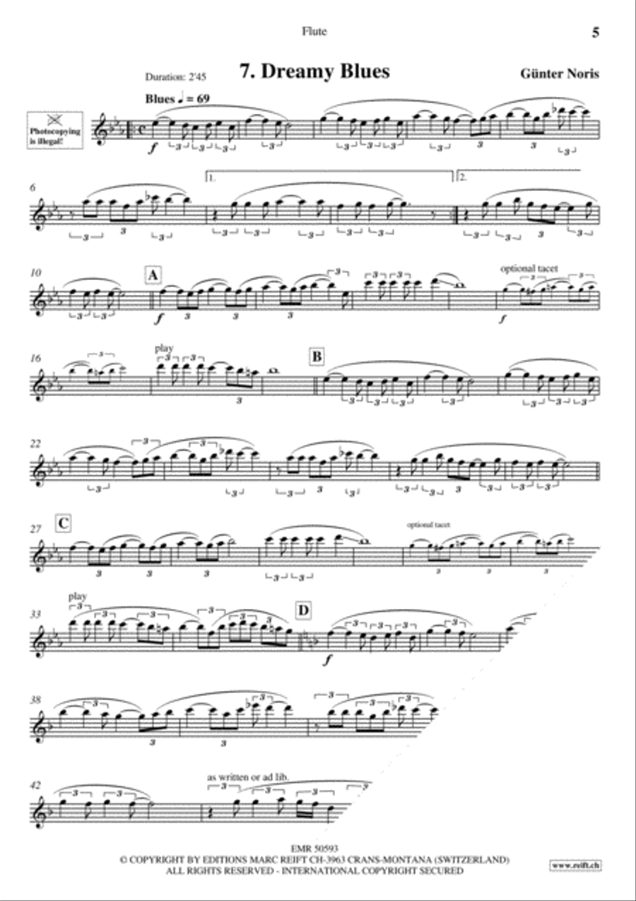 20 Slow Melodies Volume 1 Flute Solo scores gallery preview page 7