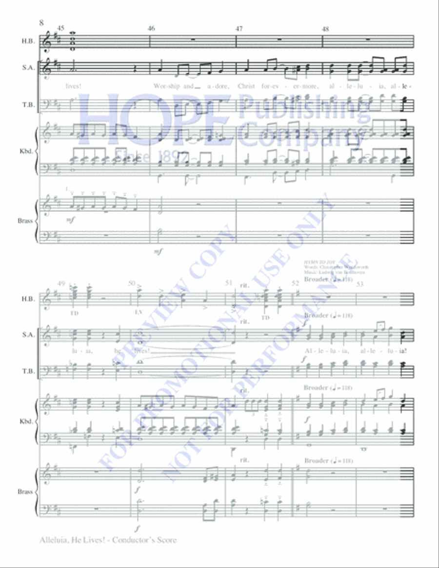 Alleluia, He Lives! Alleluia, He Lives! Choir scores gallery preview page 8