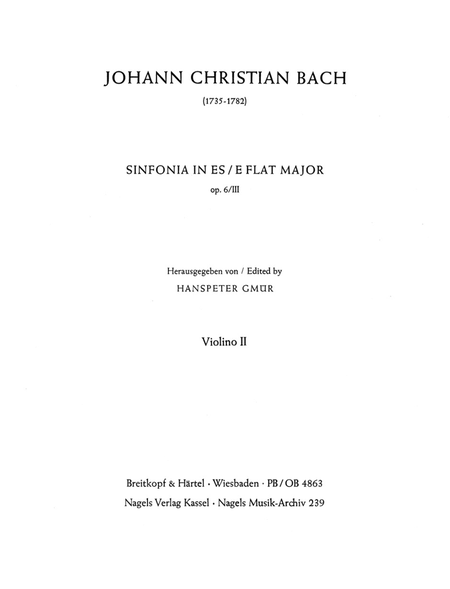 Sinfonia E flat major, Op. 6/3