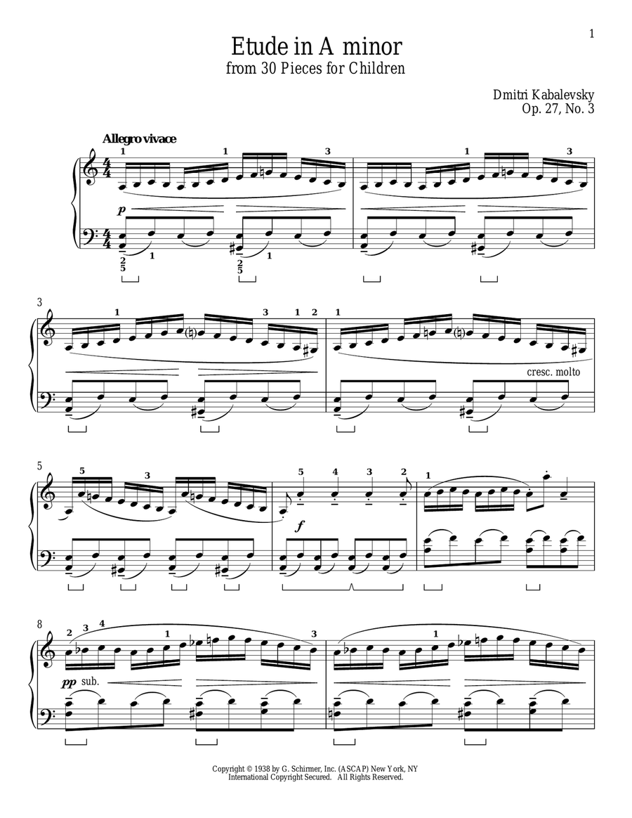 Etude In A Minor