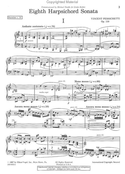 Eighth Harpsichord Sonata