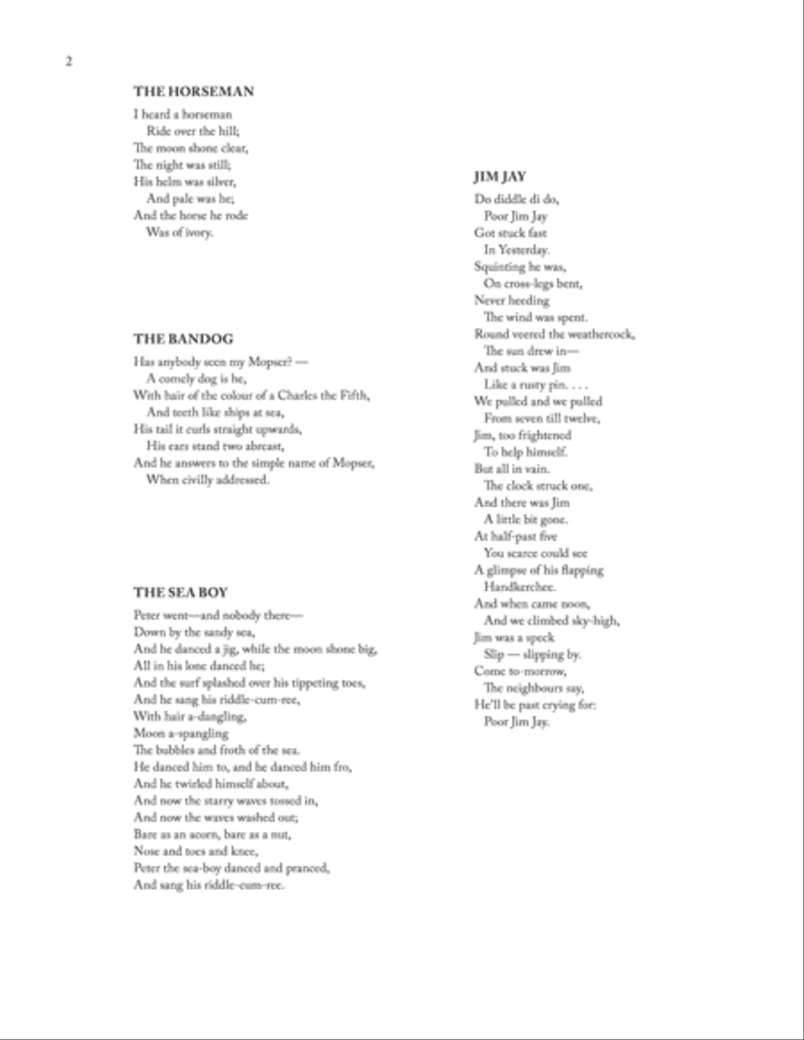 Peacock Pie Tenor Voice scores gallery preview page 2