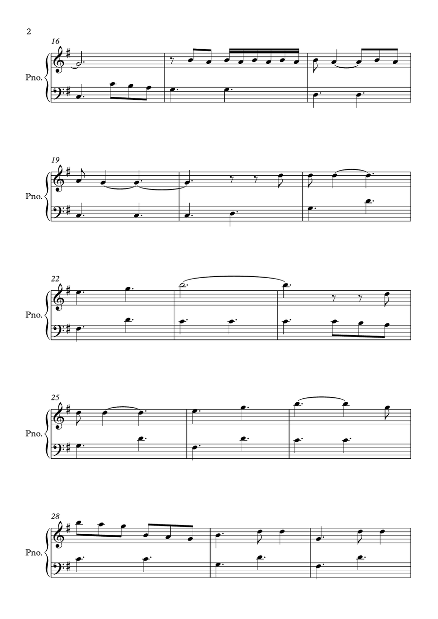 Lover Easy Piano scores gallery preview page 2