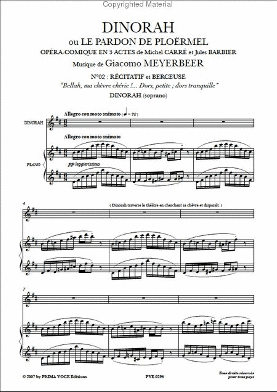 Dors, petite; dors tranquille from Dinorah Soprano Voice scores gallery preview page 2