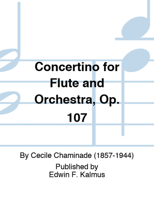 Book cover for Concertino for Flute and Orchestra, Op. 107