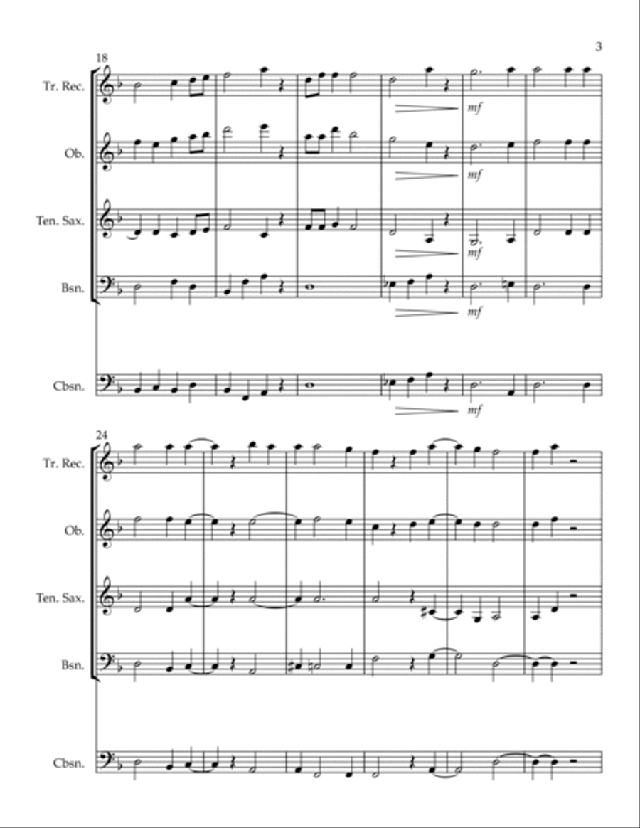 The War at Home (2022) Woodwind Quintet scores gallery preview page 3