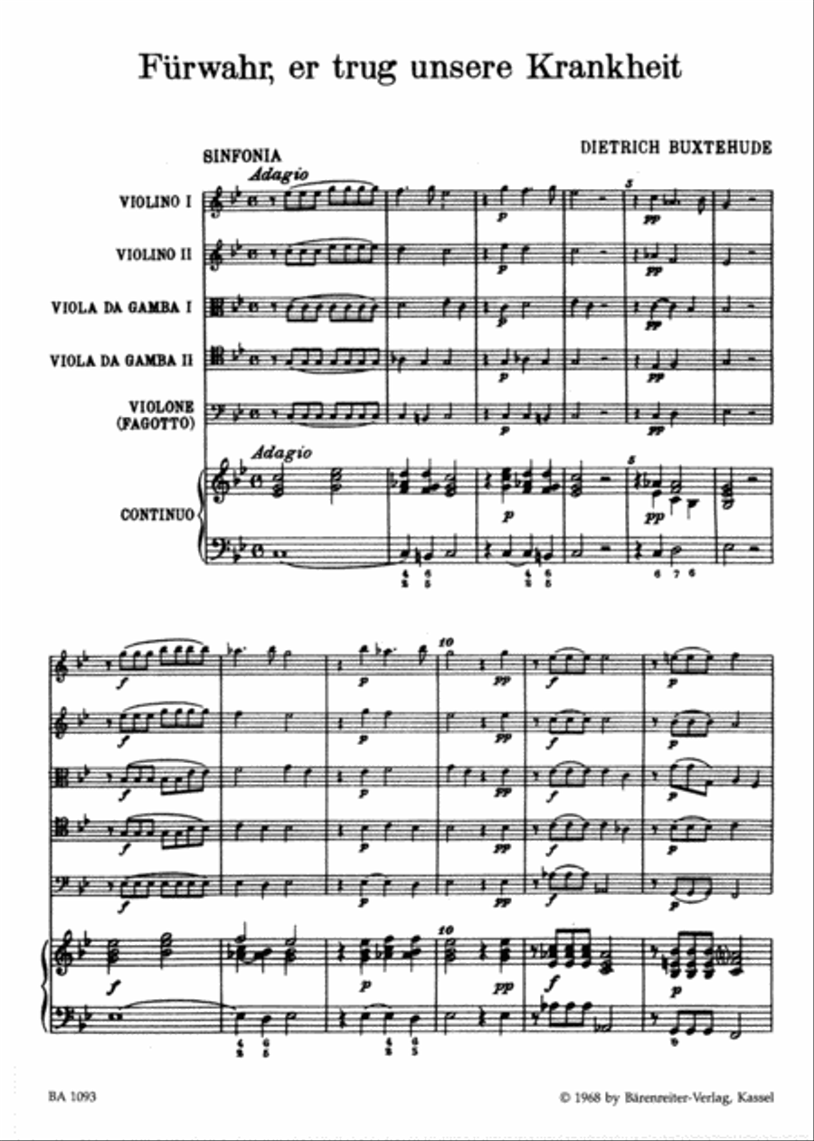 Furwahr, er trug unsere Krankheit BuxWV 31 SSATB scores gallery preview page 3