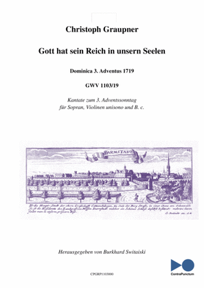 Book cover for Graupner Christoph Cantata Gott hat sein Reich GWV 1103/19