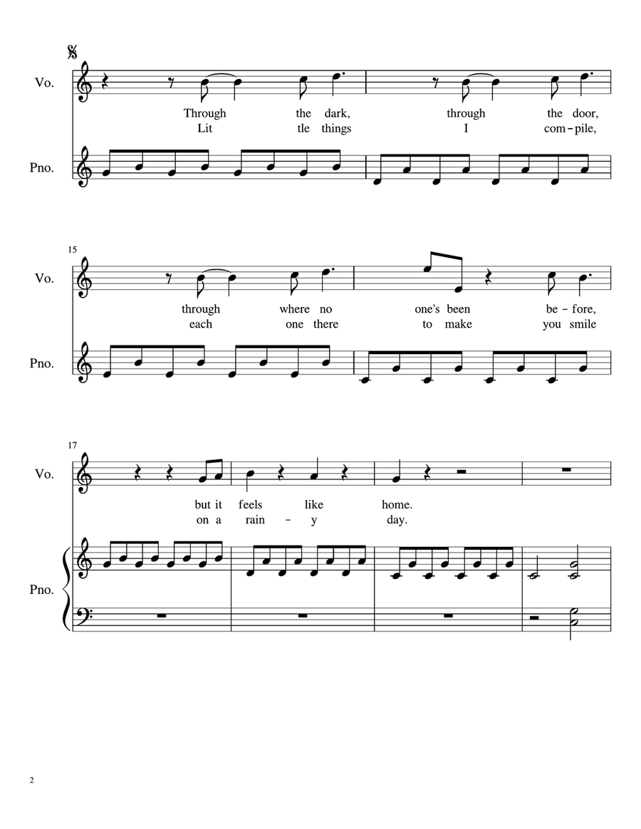 A Million Dreams A Million Dreams Piano, Vocal scores gallery preview page 2