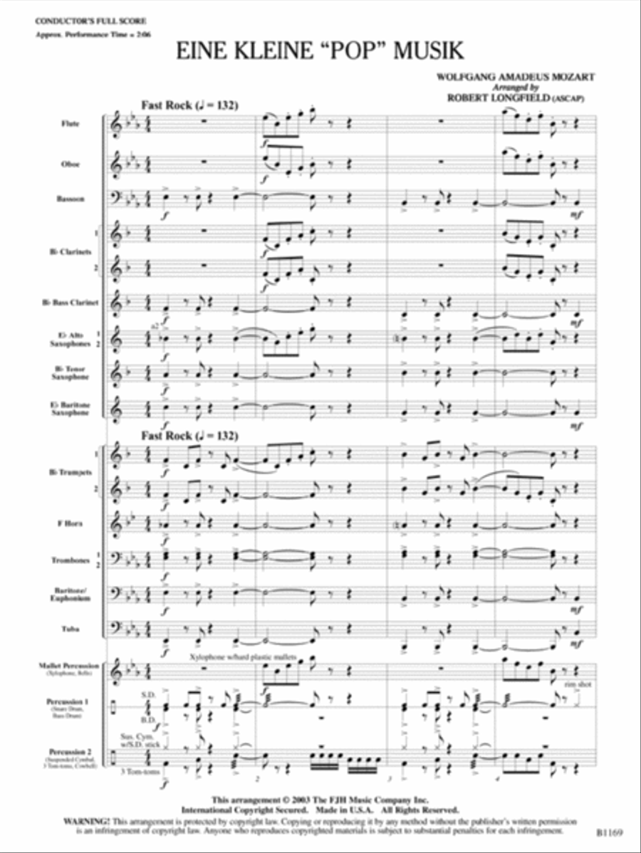 Eine Kleine Pop Musik Concert Band scores gallery preview page 2
