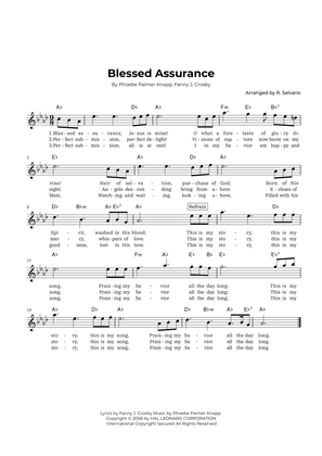 Book cover for Blessed Assurance (Key of A-Flat Major)