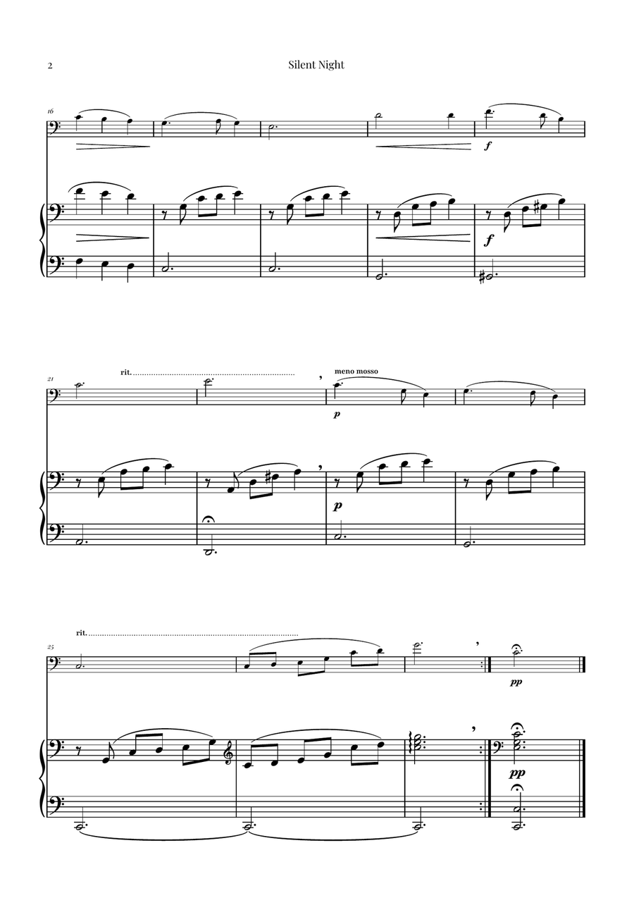 Silent Night | BEAUTIFUL Arrangement Piano scores gallery preview page 2