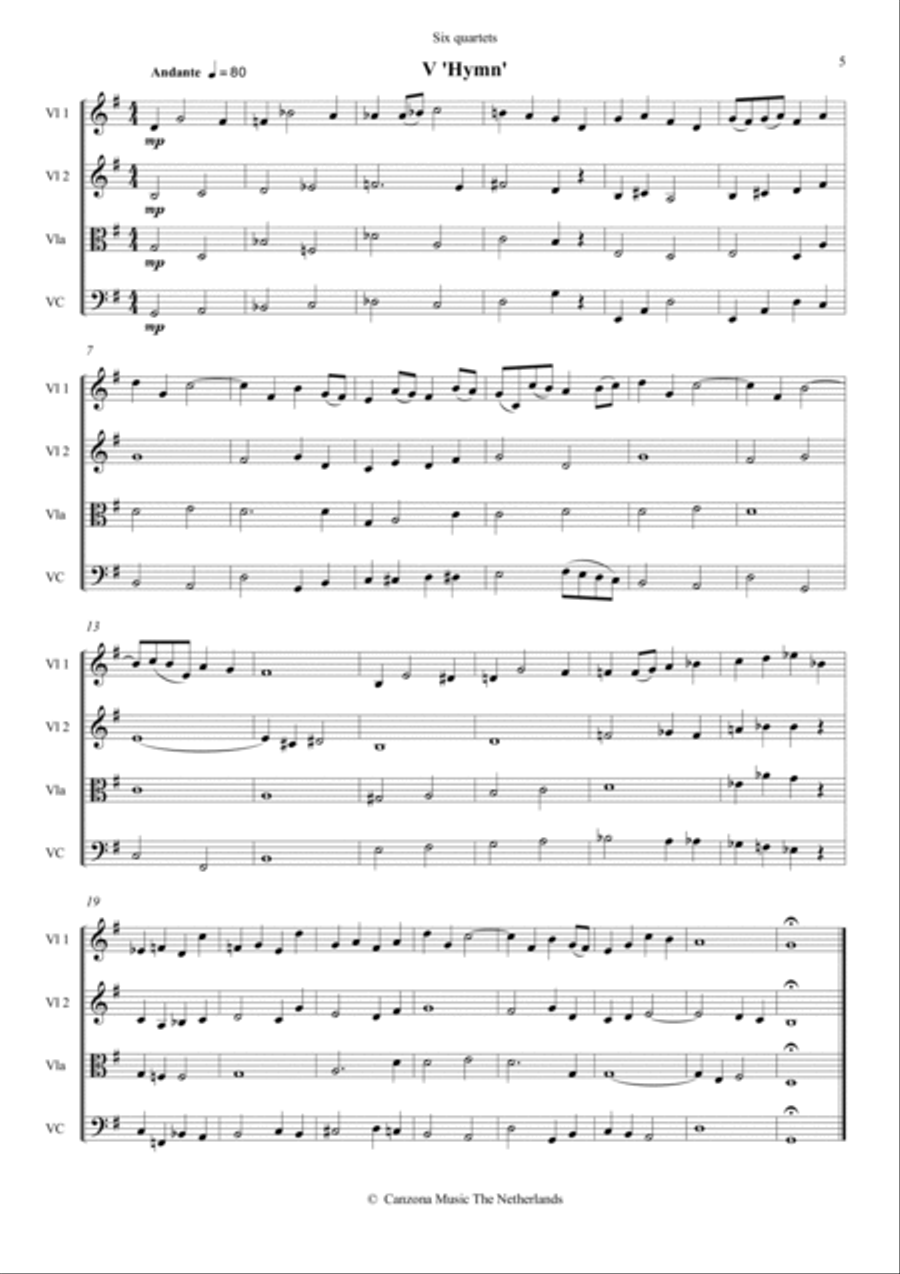 Six small String Quartets String Quartet scores gallery preview page 5