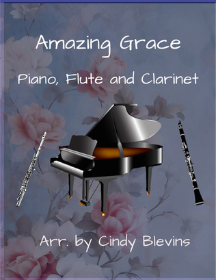 Book cover for Amazing Grace, Piano, Flute and Clarinet