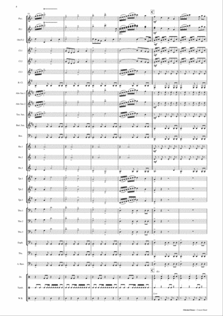 Oriental Dance - Concert Band Score and Parts PDF Concert Band scores gallery preview page 5