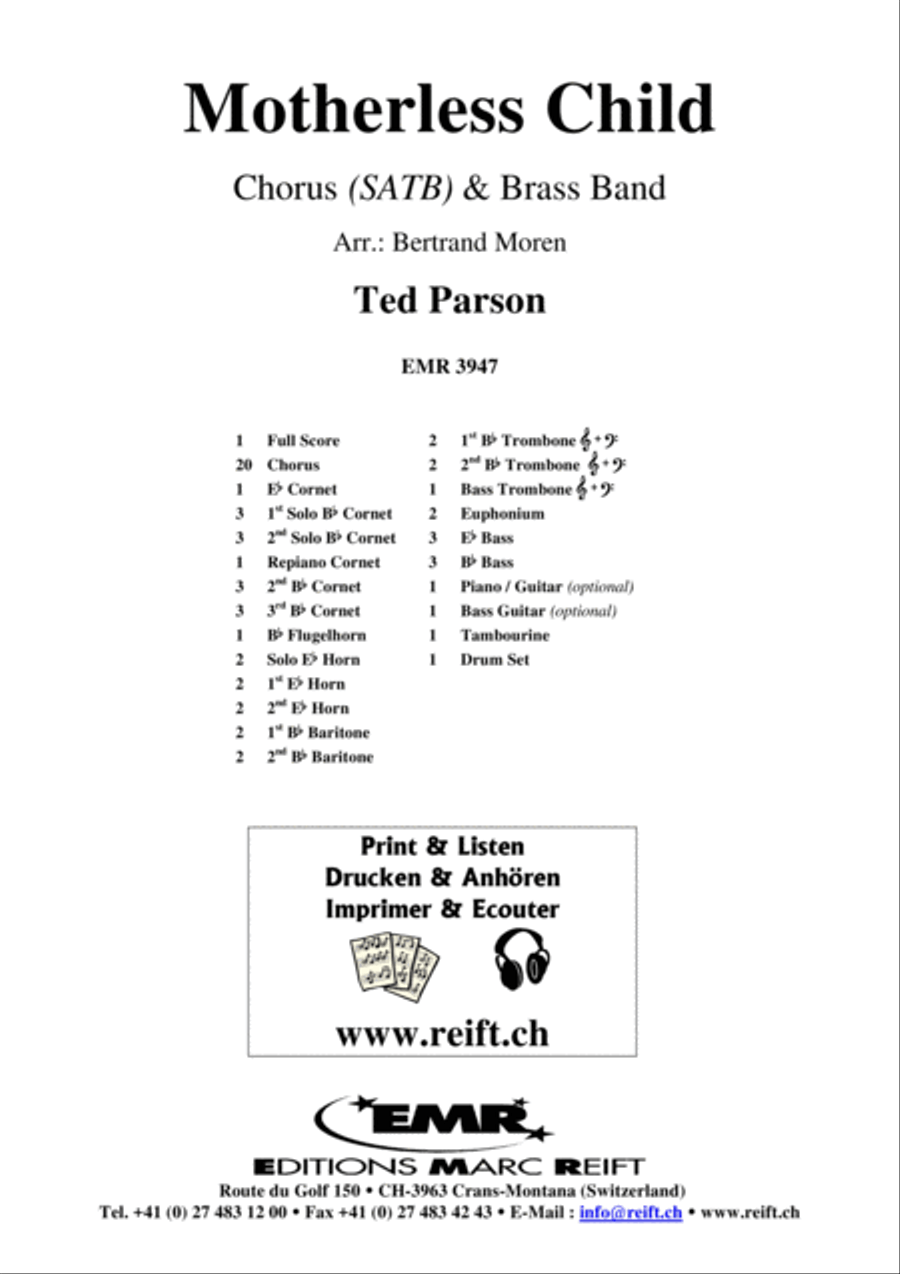 Motherless Child 4-Part scores gallery preview page 2