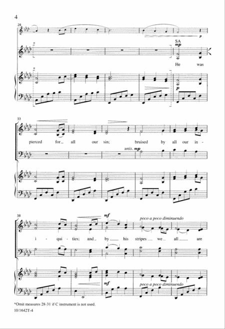 Surely He Has Borne Our Griefs 4-Part scores gallery preview page 4