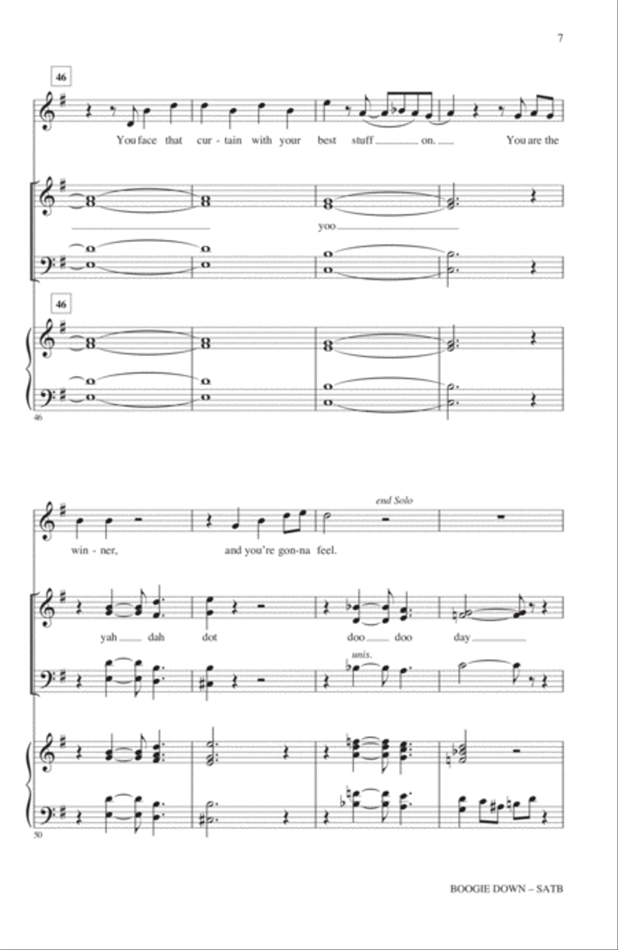 Boogie Down 4-Part scores gallery preview page 5