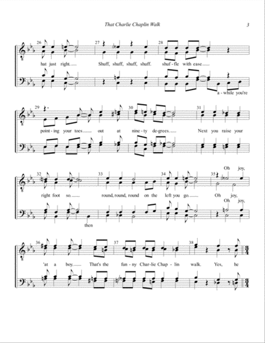 That Charlie Chaplin Walk - TTBB TTBB scores gallery preview page 3