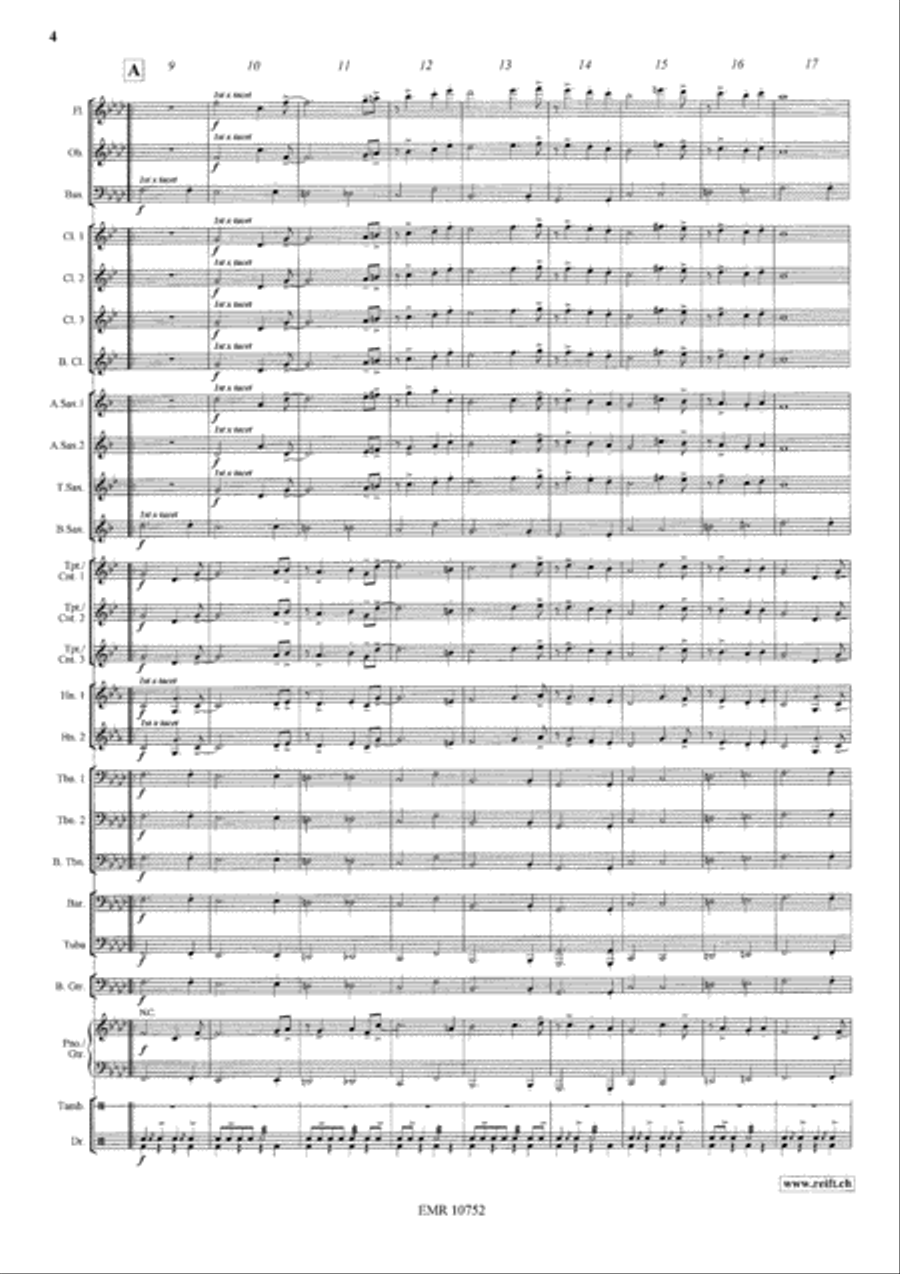 King's Blues March Concert Band scores gallery preview page 5