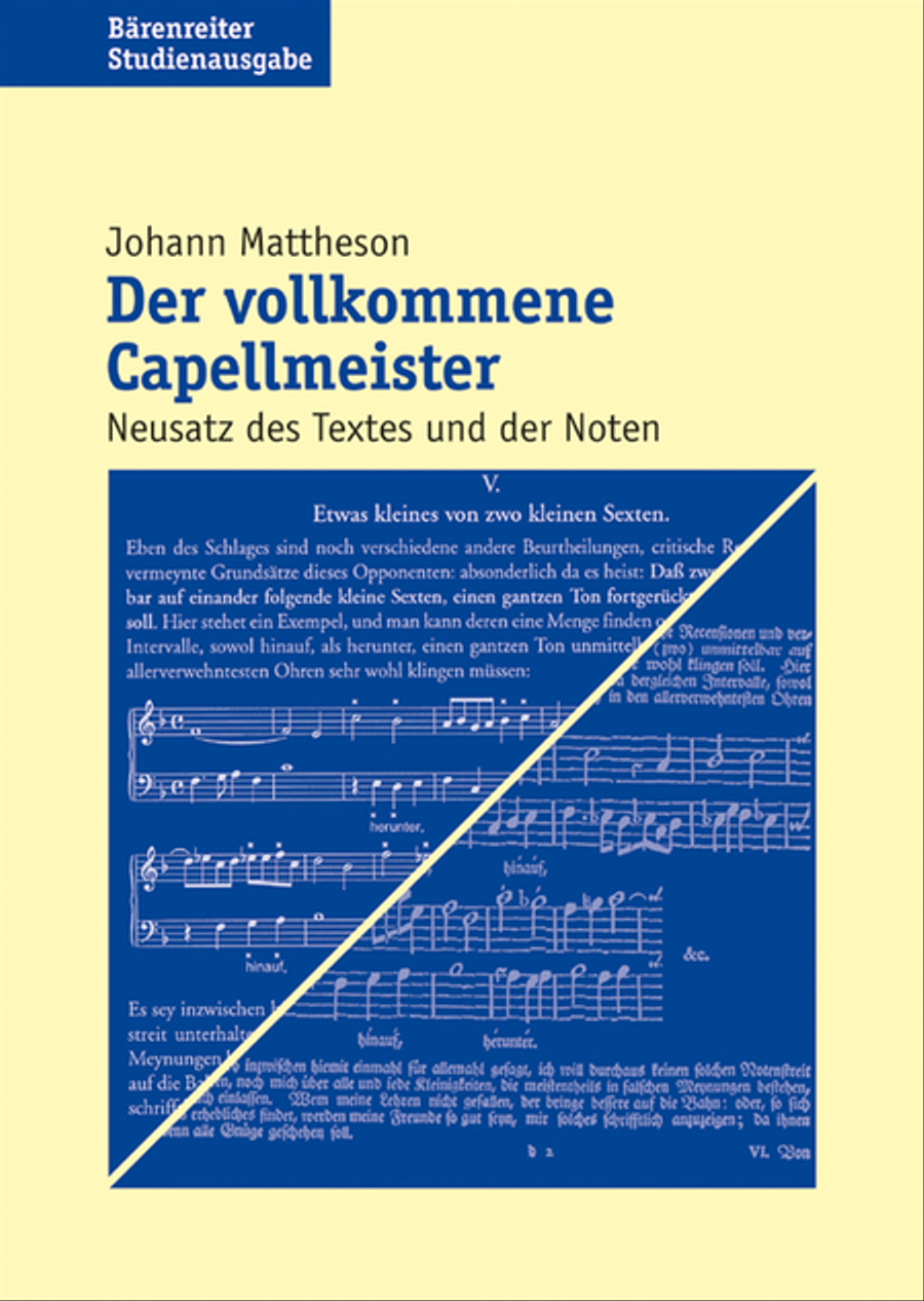 Der vollkommene Capellmeister Study Score scores gallery preview page 1