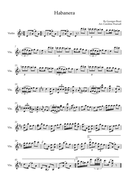 Bizet - Habanera (Carmen) - Violin Solo image number null