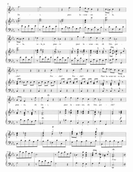 HANDEL: Ah, mio cor! (transposed to C minor and B minor)