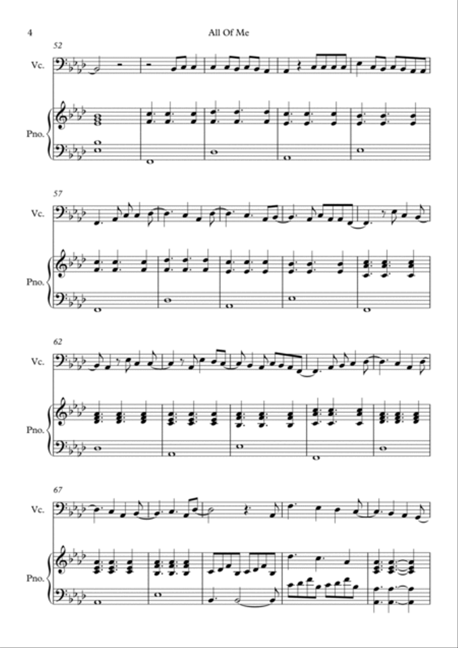 All Of Me Piano scores gallery preview page 4